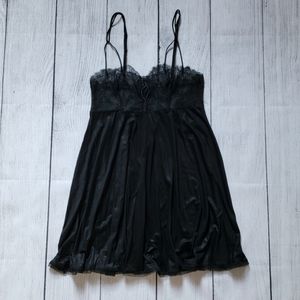 La Perla Lace Silk Blend Black Chemise XS